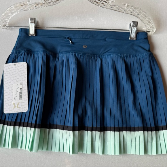 Lululemon Pleat to Street II Poseidon Sea Mist Blue Mini Skirt Size 4 - Picture 1 of 11